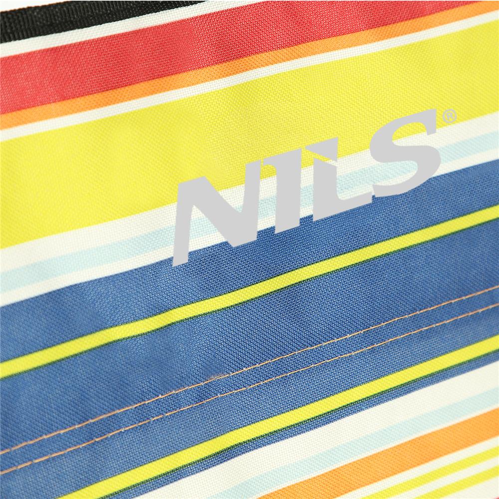 NILS Strandstuhl Blau-Gelb gestreift- Klappstuhl Sonnenstuhl Campingstuhl für Garten, Strand & Outdoor