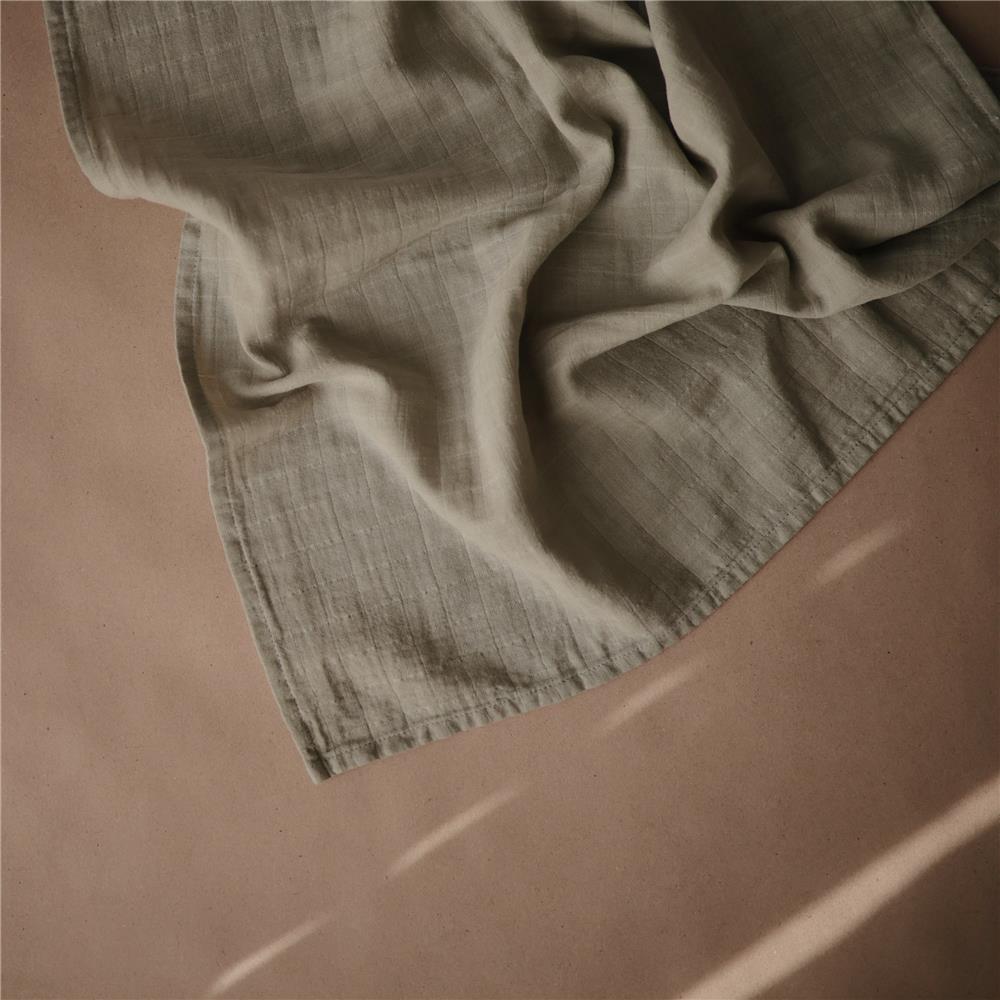 Mushie Musselin-Spucktücher 3er-Pack, Sage, Mulltücher aus 100% Bio-Baumwolle