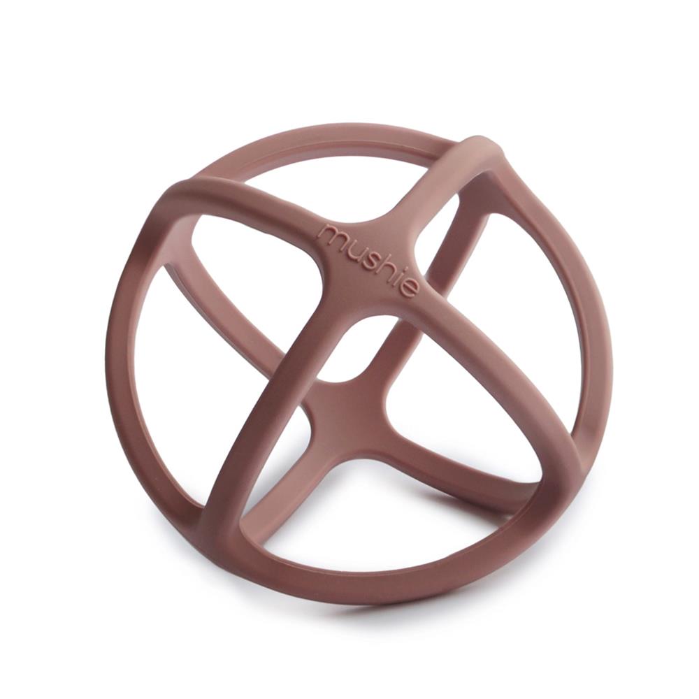 Mushie Beißring Ball, Woodchuck, aus Silikon, BPA-frei