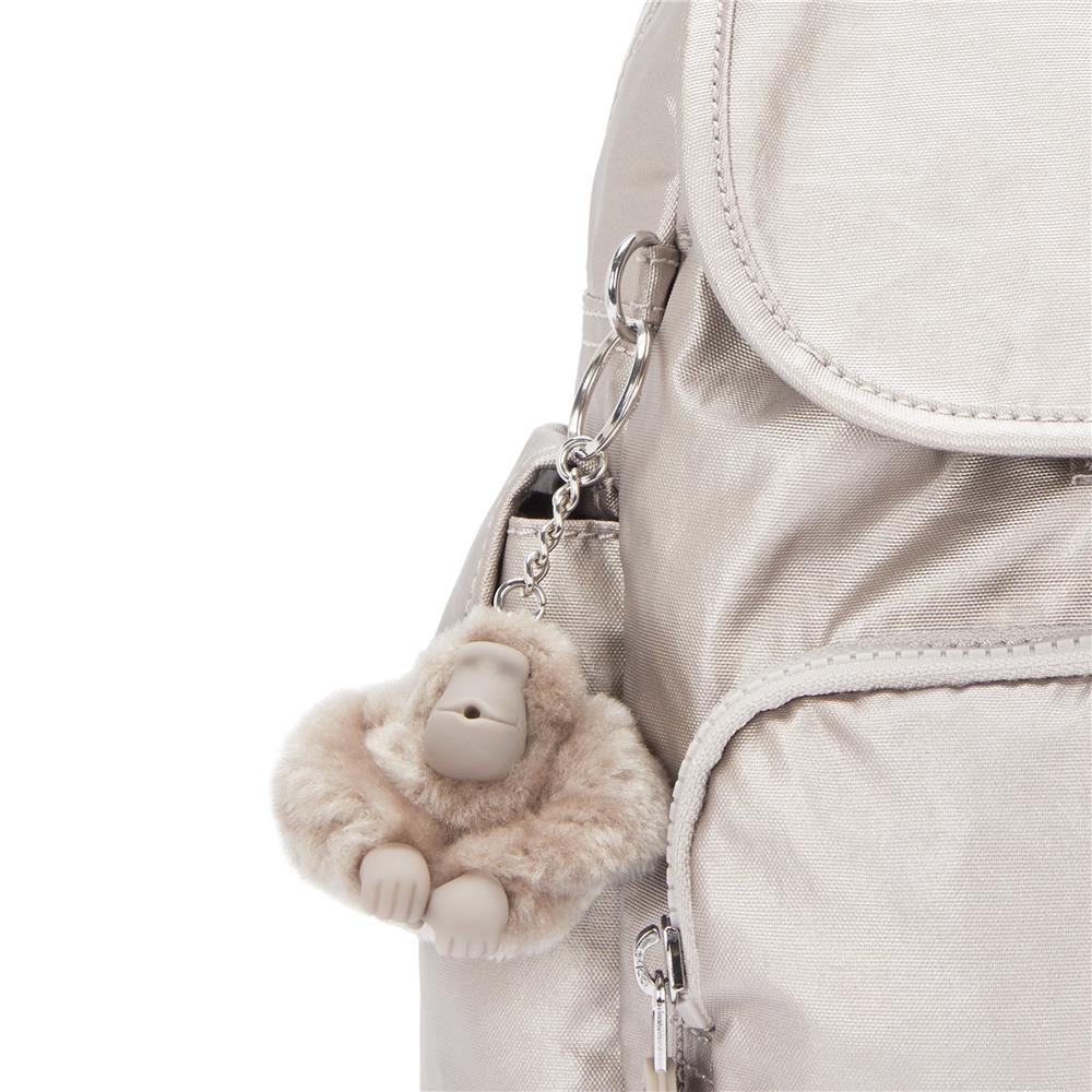 Kipling CITY PACK MINI, Extra kleiner Rucksack, Metallic Glow (beige), 9L, Kompakt & Stylisch
