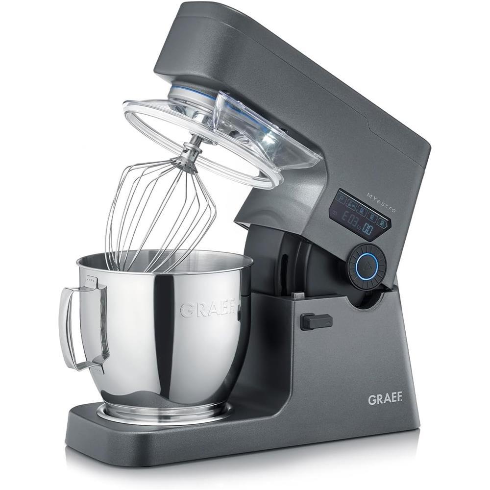 GRAEF Küchenmaschine MYestro Knetmaschine mit 7 Liter Edelstahl Rührschüssel grau | B-Ware