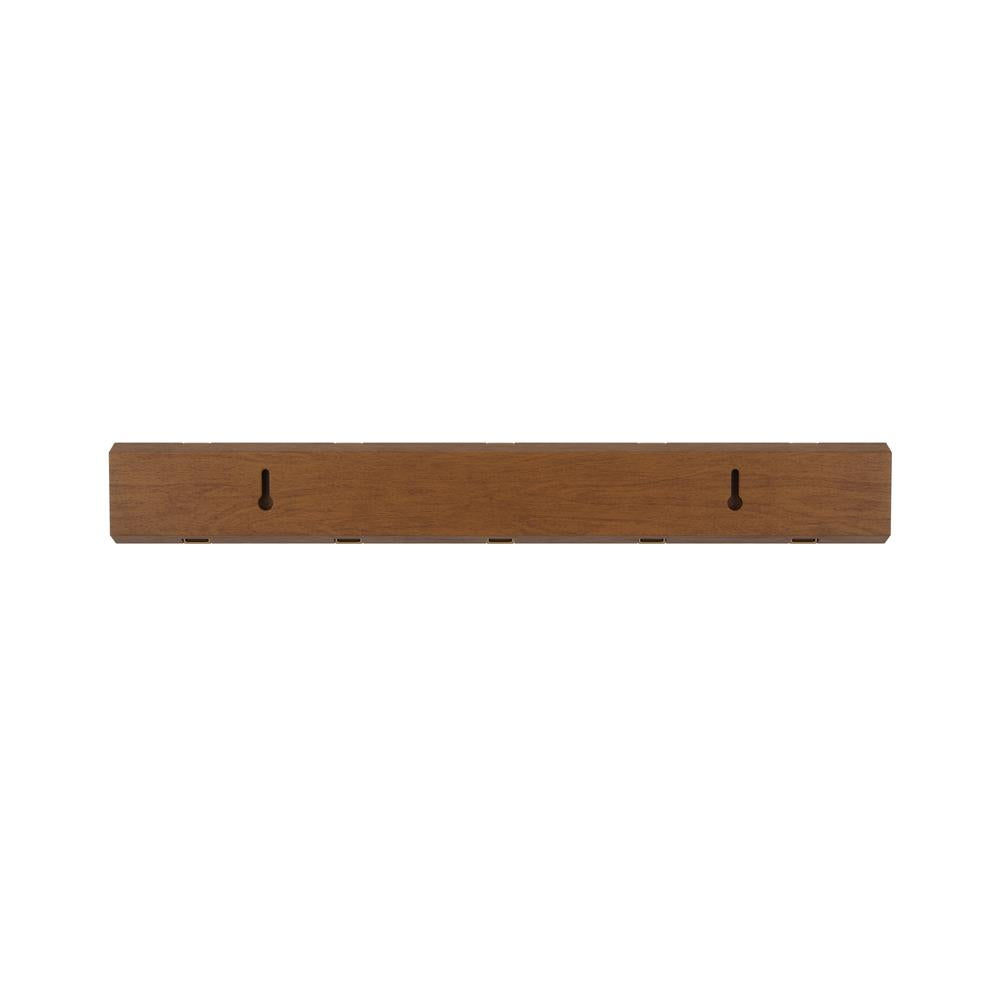 Umbra Flip Wandgarderobe, Garderobenleiste in Walnuss Hell, mit 5 beweglichen Haken in Warmes Gold