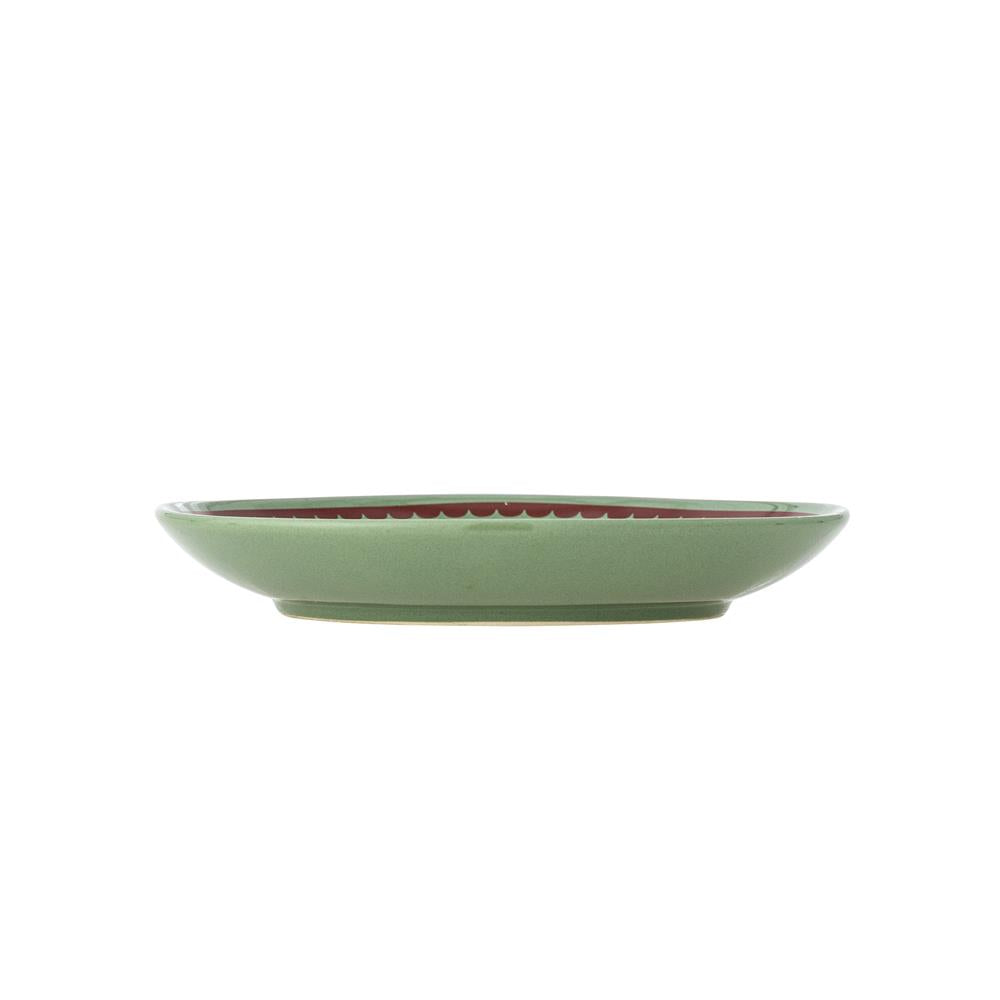 Bloomingville Peo Teller Grün Steingut 4er Set Weihnachtsteller 16 cm