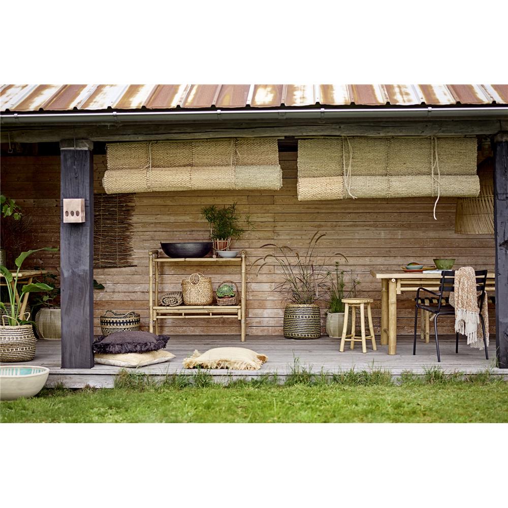 Bloomingville Diora Weidenkörbe, 2er Set, aus naturfarbenem Seegras, runde Ballonform