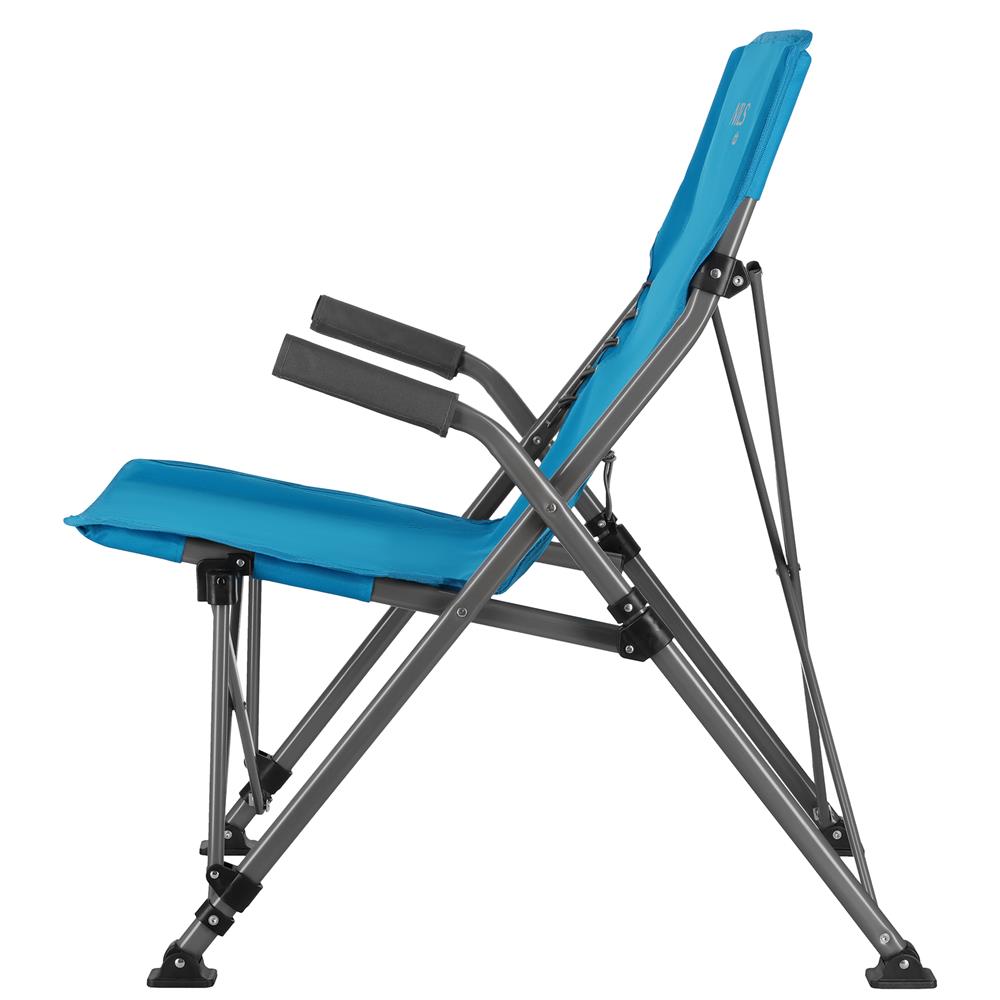 NILS CAMP Campingstuhl klappbar Blau - kompakter Klappstuhl für Camping, Strand & Garten