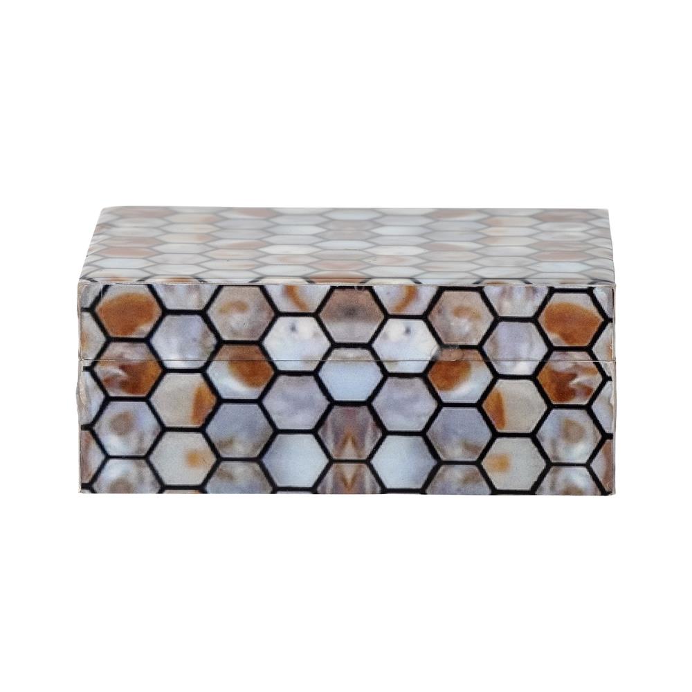 Bloomingville Domino Box mit Deckel – Praktische Aufbewahrung in Braun und Blau