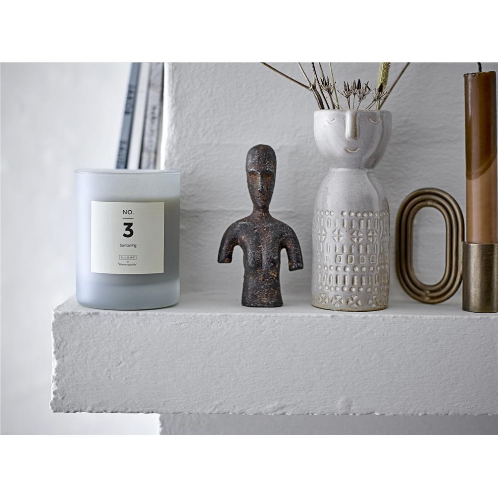 Bloomingville Embla Vase Weiß Steingut 6 x 14,5 cm Dekovase Dänisches Design