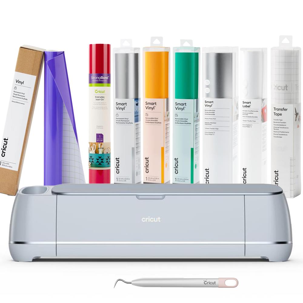 Cricut Maker 3 - Winter Bundle 24/25 - Schneideplotter mit Entgitterhaken, Smart Vinyl