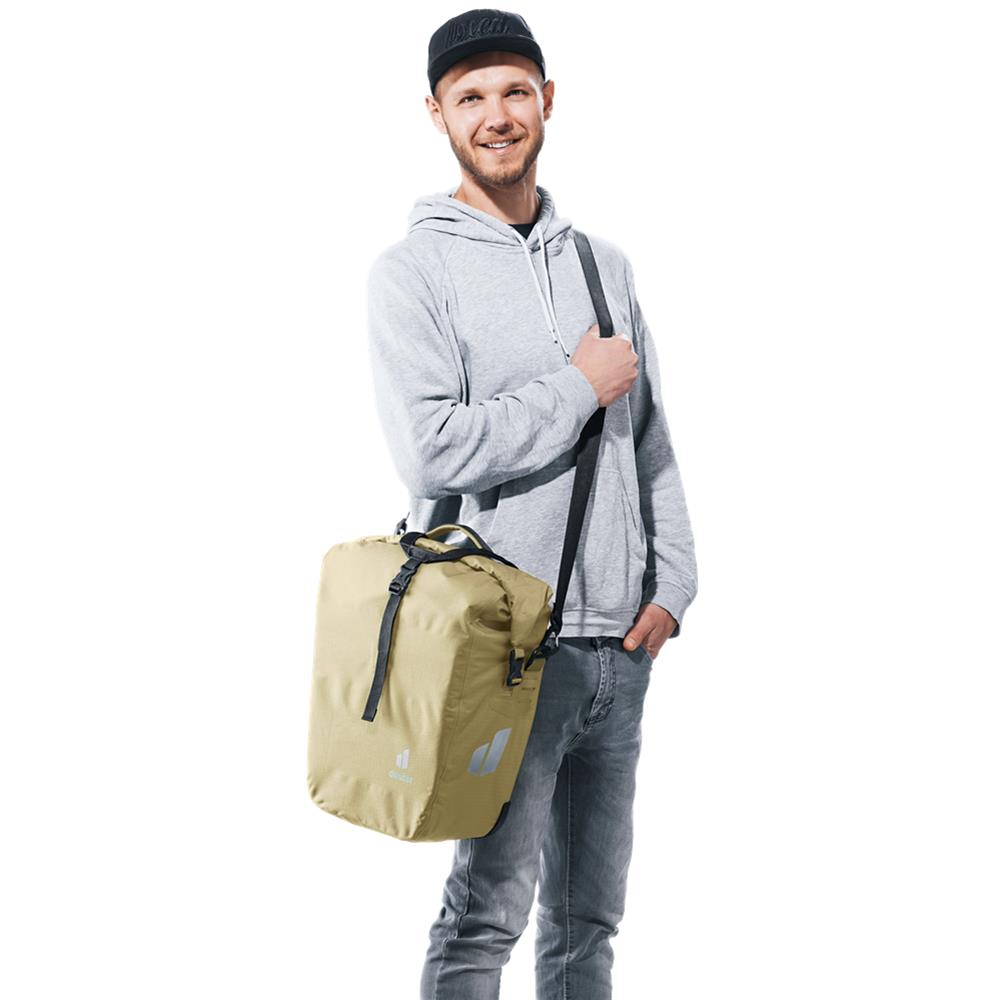 deuter Weybridge, Fahrradtasche, desert (beige), 20L+5L, mit Bagfix-Halterung