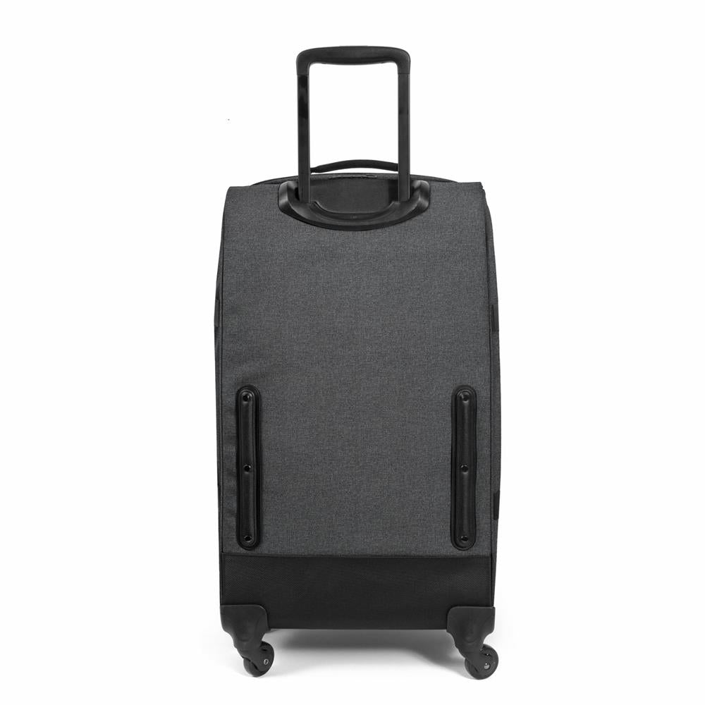 Eastpak TRANS4 M, Reisetrolley, Black Denim (grau), 68L, Rollkoffer mit 4 Rädern und TSA-Schloss
