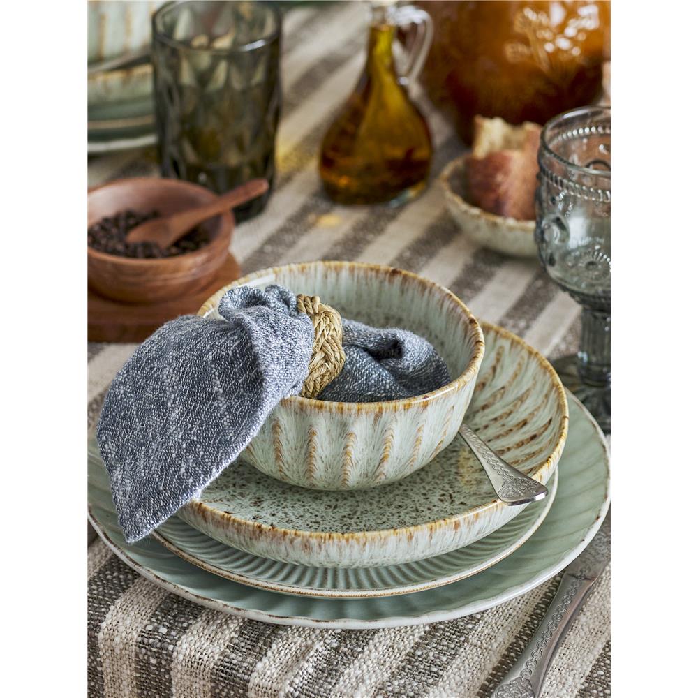 Bloomingville Fleur Teller, Natur, 27cm, Steingut, dänisches Design