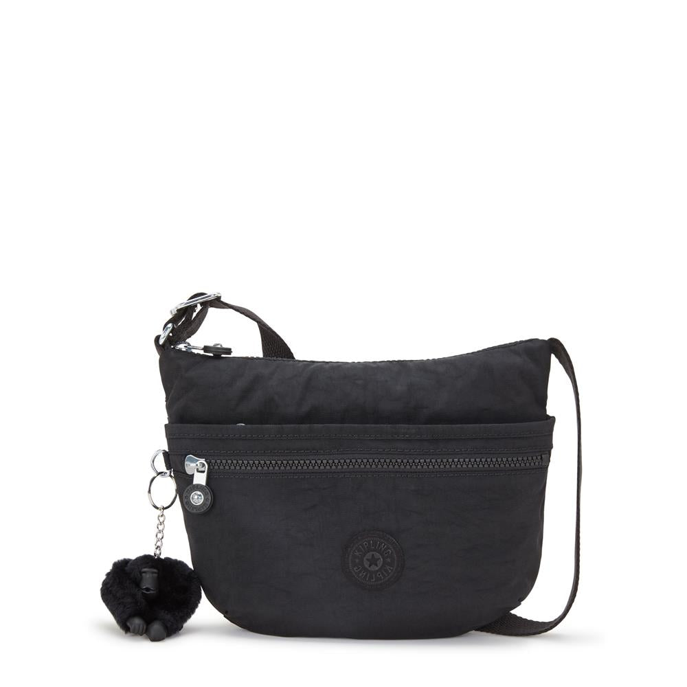 Kipling ARTO S, Kleine Umhängetasche, Black Noir (schwarz), Schultertasche mit Reißverschluss