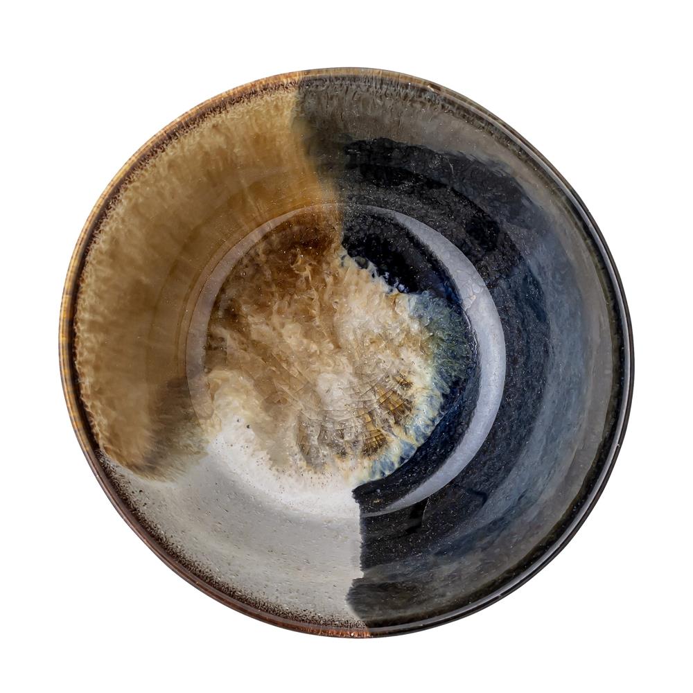 Bloomingville Jules Schüssel, Braun/Blau, 750ml, Steingut, dänisches Design