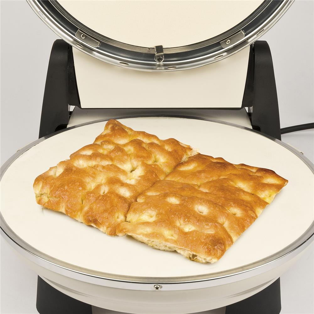 G3Ferrari elektrischer Pizzaofen Napoletana mit Pizzastein Icy Cream Pizzamaker 1200W für Pizza Ø 31cm beige Limitierte Edition