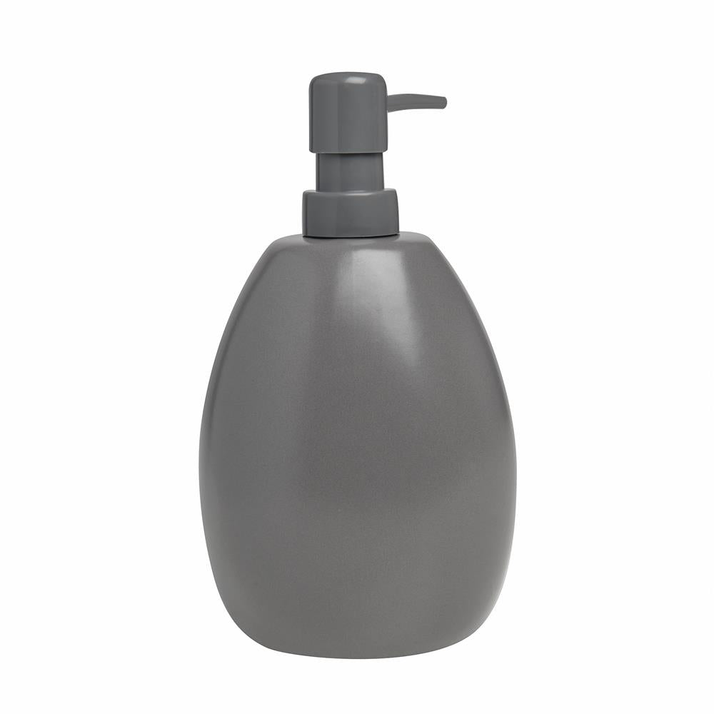 Umbra Joey Seifenspender 590 ml mit Schwammhalter aus Keramik Anthrazit