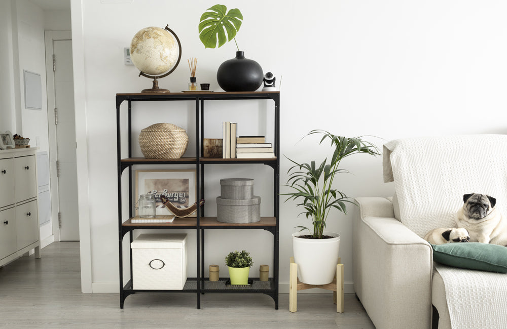 Wohnzimmer im industriellen und nordischen Stil