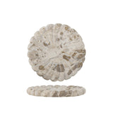 Bloomingville Marlie Tablett Natur Marmor 22,5 cm rund