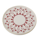 Bloomingville Jolly Tortenständer 26cm rot Herzen Kuchenplatte Tortenplatte Kuchenständer Kuchentablett Weihnachten X-Mas dänisches Design