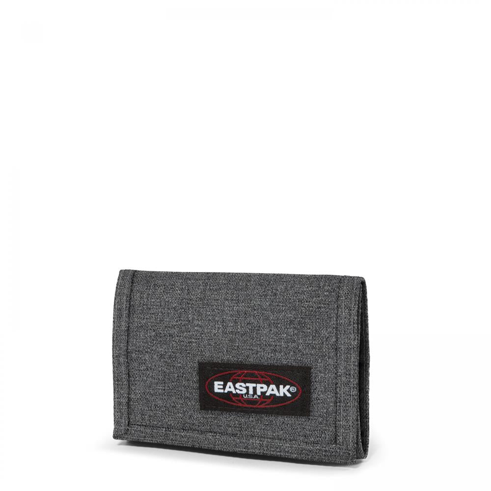 Eastpak CREW SINGLE, Geldbörse, Black Denim (grau), Dreifach faltbares Portemonnaie