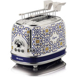 Ariete Capri Toaster, Mediterranes Design, 2-Scheiben-Toaster mit Sandwichzangen
