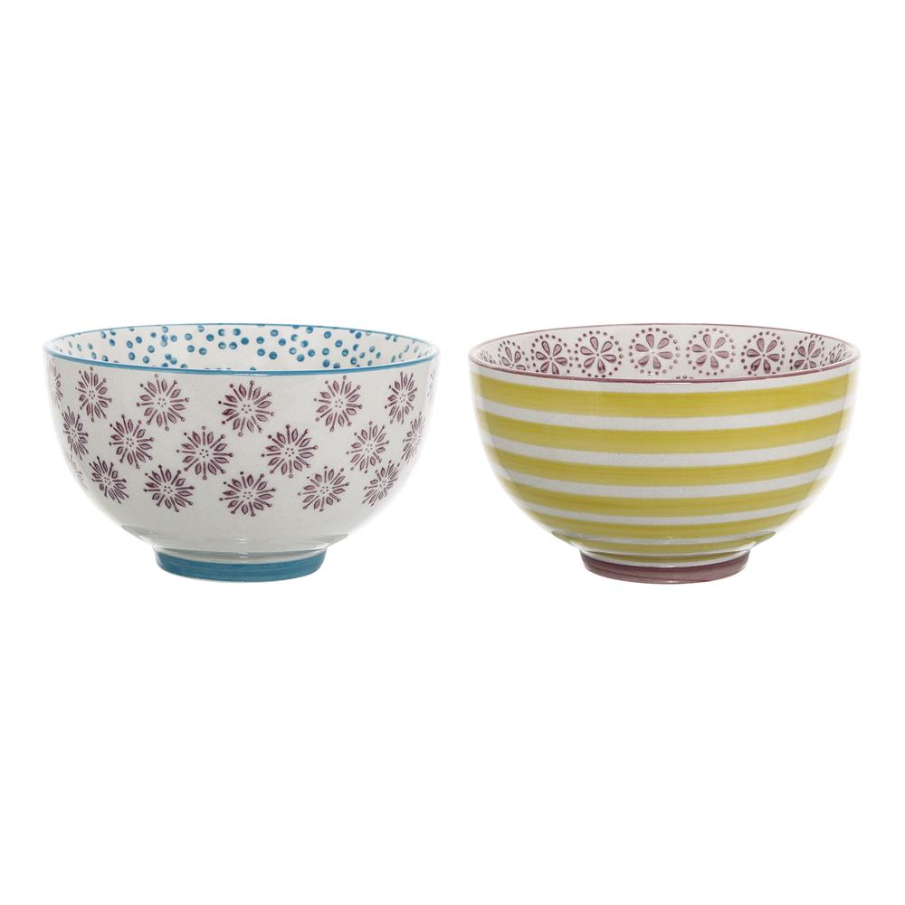 Bloomingville Patrizia Schüsseln, 2er Set, 350ml, Steingut, dänisches Design