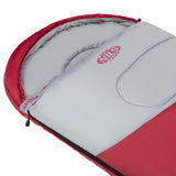NILS CAMP Schlafsack Größe L Dunkelrot-Grau - Mumienschlafsack für Outdoor, Trekking & Camping