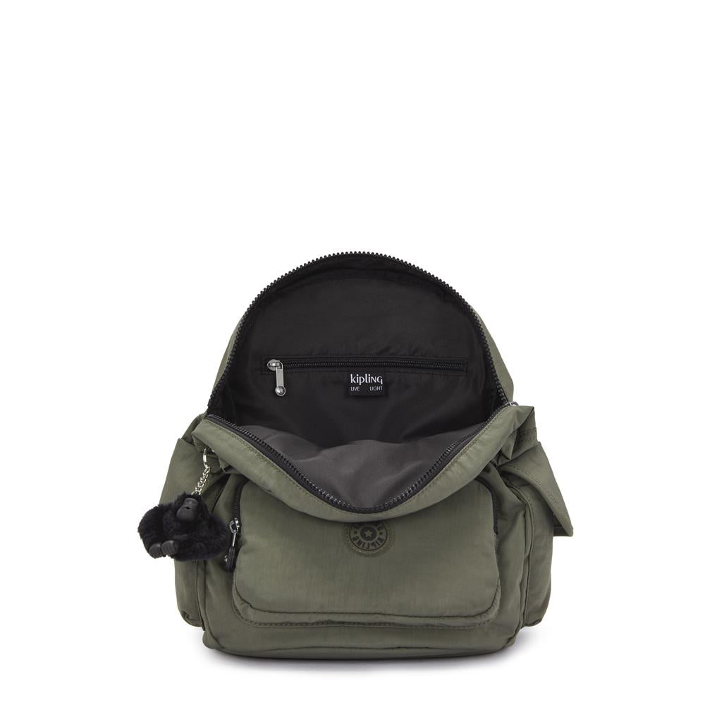 Kipling CITY PACK S, Kleiner Rucksack, Green Moss (grün), 9L, Kompakt & Stylisch