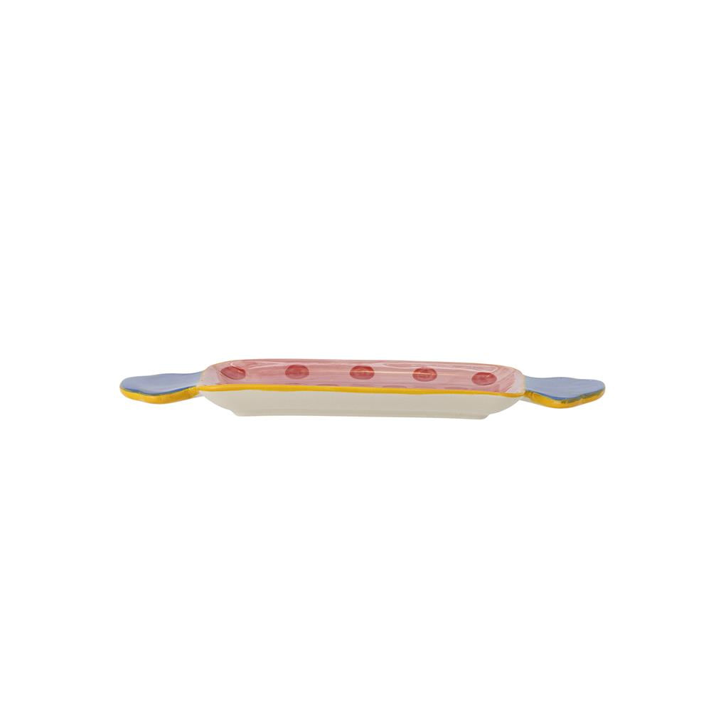 Bloomingville Caramella Bonbon Servierplatte Bunt Steingut 25,5x10,5cm