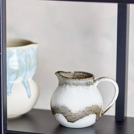 Bloomingville Paula Milchkännchen Grau Steingut D10,5xH10 cm – grauer Krug