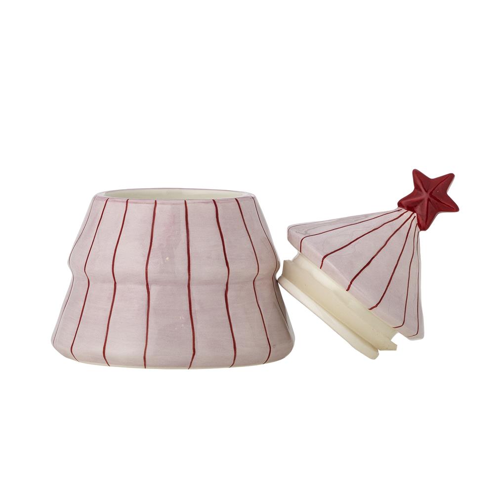 Bloomingville Shirly Gefäß mit Deckel Rosa Steingut Vorratsdose 420 ml