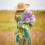 Bloomingville Rose Kunstblume Violett Rosenstrauß 66cm Dekostiel