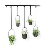 Umbra Triflora Vase in Schwarz, 5er-Hängeblumentopf für Wand- und Deckenmontage