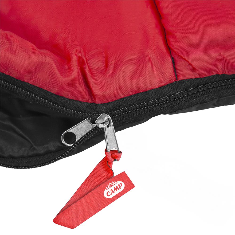 NILS CAMP Schlafsack Schwarz-Rot - Mumienschlafsack für Camping, Trekking & Outdoor