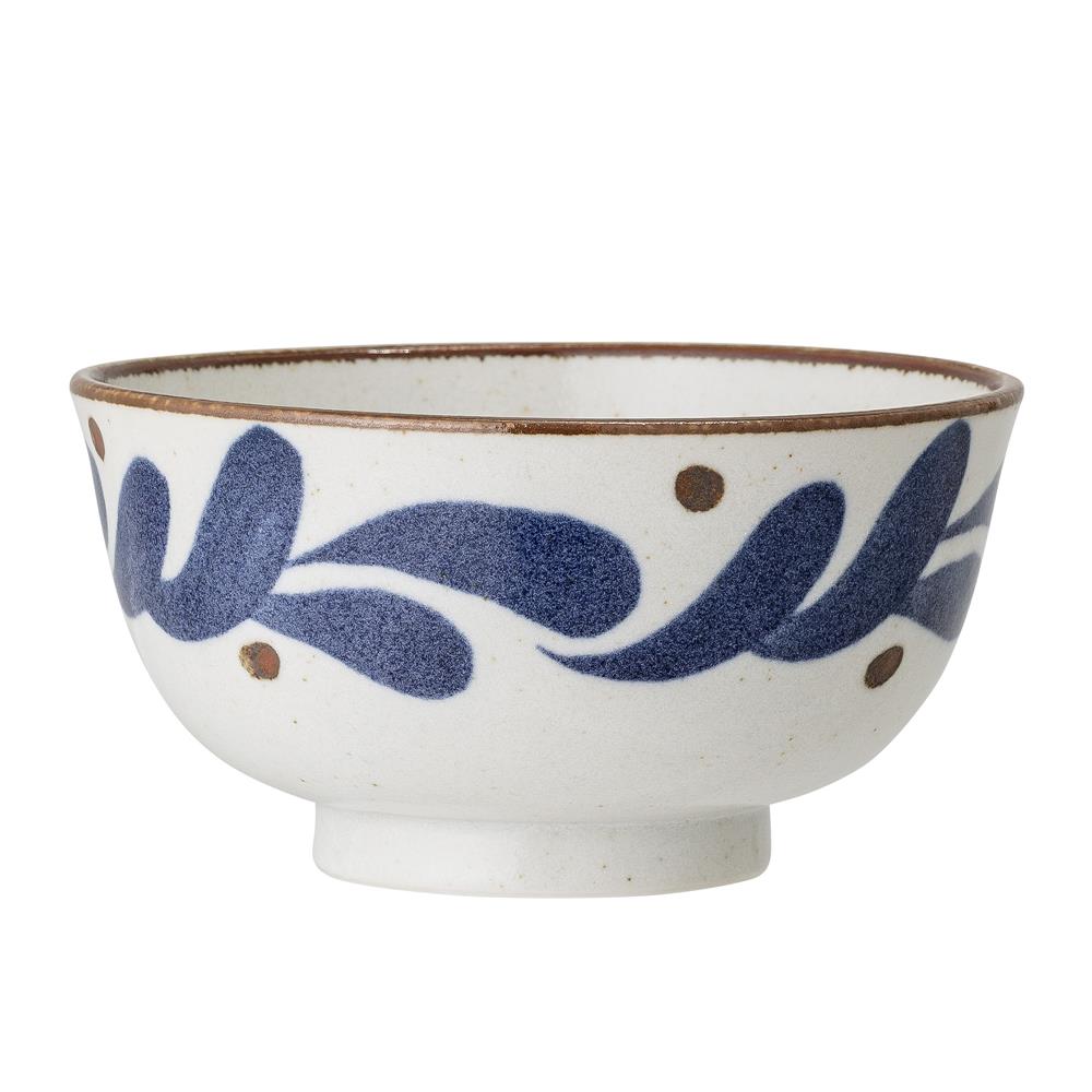 Bloomingville Camellia Schüssel Porzellan 16,5 x 8,5 cm Weiß Blau Dänisches Design