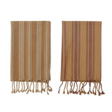Bloomingville Elyza Küchenhandtuch, 2er Set, in Braun, aus Baumwolle, 70x45 cm