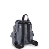 Kipling CITY PACK MINI, Extra kleiner Rucksack, Signature Print (schwarz), 9L, Kompakt & Stylisch