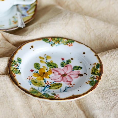 Bloomingville Savina Teller 4er Set D15 cm bunt - Steingut Teller mit Blumenmuster für Tischdeko