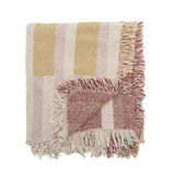 Bloomingville Lane Decke 160x130 cm – Nachhaltige Baumwolle mit grafischem Muster & Fransen