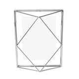Umbra Prisma Geometrischer Bilderrahmen 23 x 18 x 7 cm zum Aufhängen oder Aufstellen Chrom Silber
