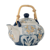 Bloomingville Myah Teekanne Steingut blau 800 ml mit Sieb