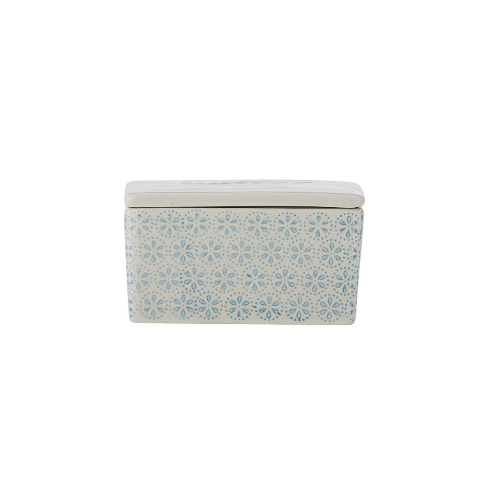 Bloomingville Patrizia Butterdose, Blau, Steingut, dänisches Design