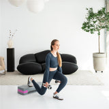 Aerobic Stepper 2-fach höhenverstellbar Grau/Pink für Cardio und Workout | HMS AS003