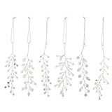 Bloomingville Ikata Weihnachtsanhänger Klar 6er Set Perlen Christbaumschmuck