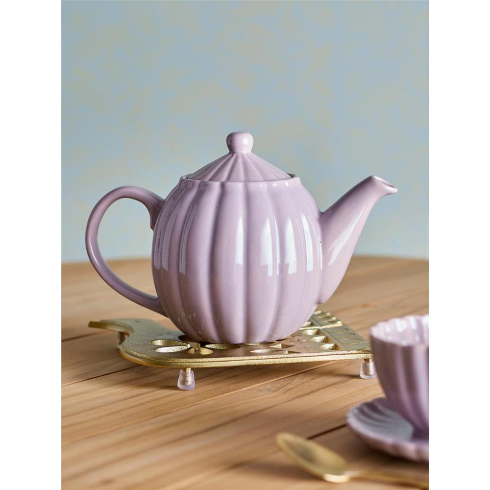 Bloomingville Latina Teekanne, Rose, 1 Liter, Steingut, dänisches Design