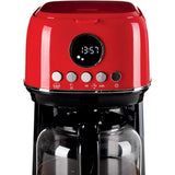Ariete Moderna Filterkaffeemaschine, Rot, 15 Tassen Kaffeemaschine, mit Glaskanne