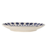 Bloomingville Shama Teller, Orange, Steingut, 27 cm, mit handbemaltem Muster