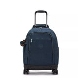 Kipling NEW ZEA, Großer Schulrucksack mit Rollen und Laptopfach, 26L, True Blue Tonal (blau)