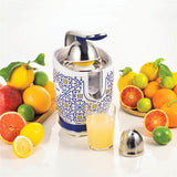 Ariete Capri Zitruspresse, Mediterranes Design, Elektrische Saftpresse mit Hebel, 85W