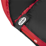 NILS CAMP Schlafsack Schwarz-Rot - Mumienschlafsack für Camping, Trekking & Outdoor