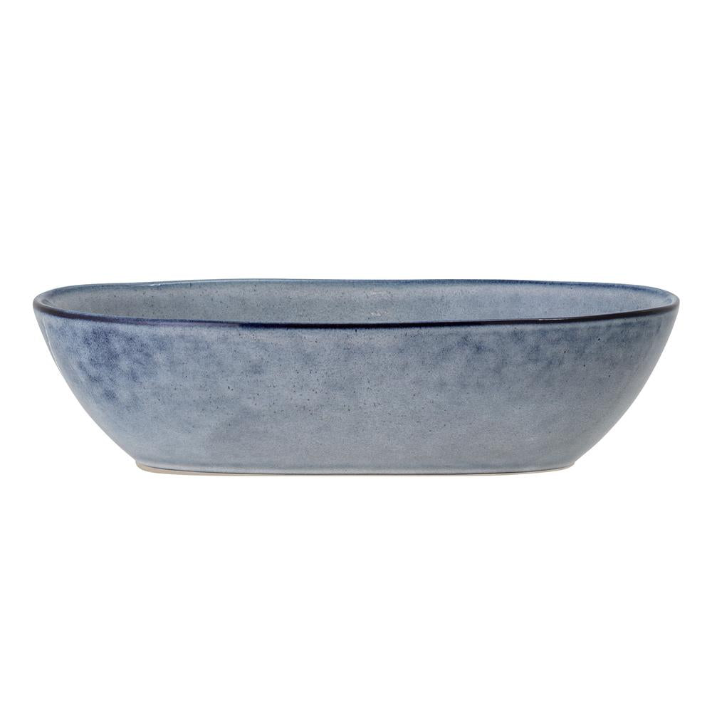 Bloomingville Sandrine Servierschüssel, Blau, 1,15L, Steingut, dänisches Design